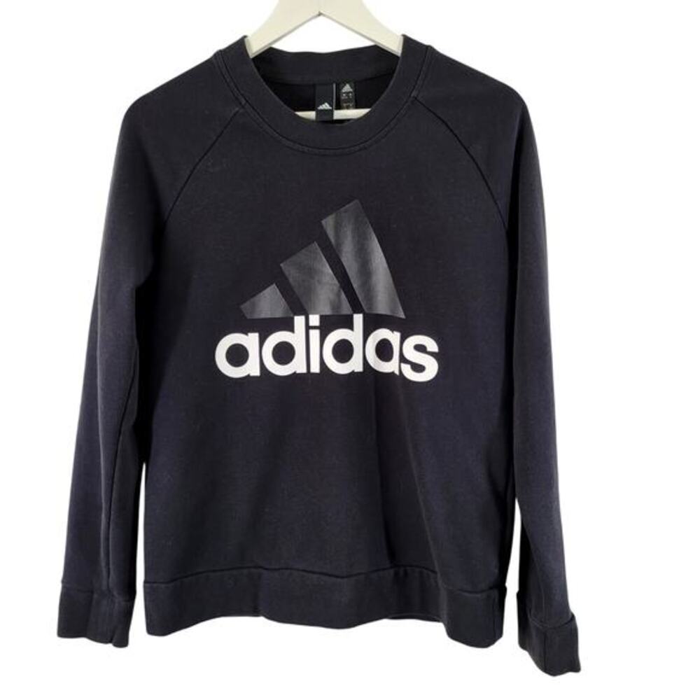 Adidas Sweater Womens Small Black White‎ Logo